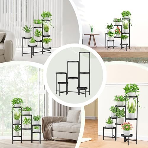 iDavosic.ly Plant Stand Indoor Outdoor, 7 Tier Metal Corner Shelf - Image 5