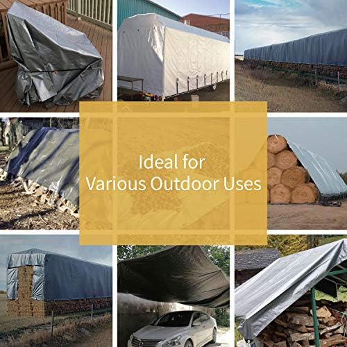 GUARD SHIELD Heavy Duty Tarp 16x20 Feet Silver/Black Multi Purpose Thick - Image 6