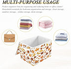 Bolaz Storage Bins with Lids and Handles, Maple Leaf Pattern Storage Box Basket - Image 7