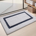 Color&Geometry White Bathroom Rugs 36x24, Extra Soft Absorbent Microfiber Bath by COLORG