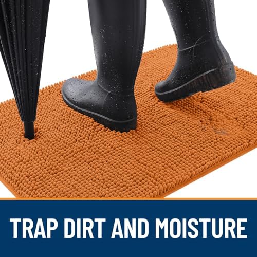 OLANLY Dog Door Mat for Muddy Paws 30x17, Super Absorbent Chenille Mud Mat - Image 2