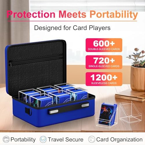 Proijeut Card Deck Box with Portable Case, 6 Pack Clear Commander Deck Box with - Image 3