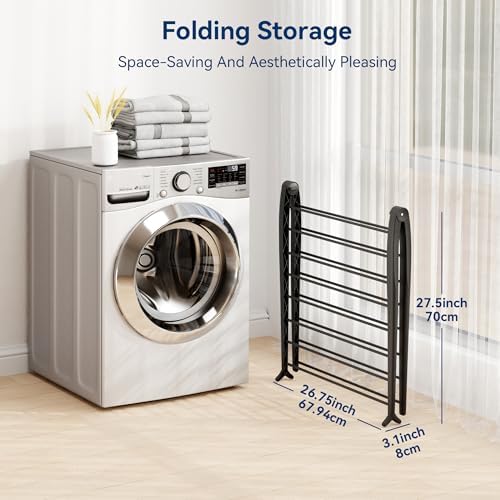 Whitmor Spacemaker Folding Drying Rack, Indoor Clothes Organizer - Image 4
