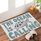 Sea Turtle Beach Door Mat, Coastal Beach Welcome Mats - Image 2