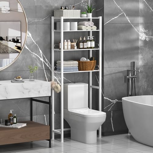 samstar 4 Tier Over The Toilet Storage Rack, Bathroom Organizer Shelves Cabinet by Samstar