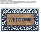 Gardenised Natural Coir and Non-Slip Rubber Doormat - Image 3
