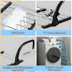 Portable Clothes Drying Rack for Balcony Railings Windowsill, Folding Towel - Image 7