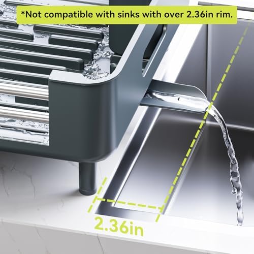 Urackify Extendable Stainless Dish Drying Rack - Image 7