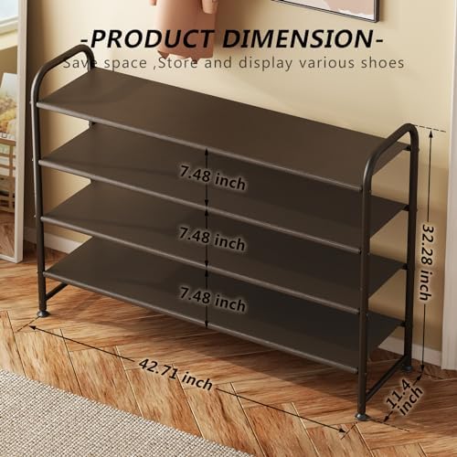 INGIORDAR 4 Tier Long Shoe Rack Organizer - Image 3