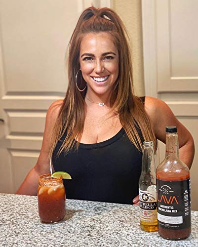 (3 Pack) LAVA All Natural Authentic Michelada Mix Craft Cocktail Mixer, Made with Real Tomatoes, Ancho Chile Peppers, Tamarind, No Junk Ingredients, Vegan, 1-Liter (33.8oz) Glass Bottle, Ready to Use