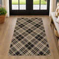 JTJ Easy Jute 3x5 Entryway Rug, Tan & Black Angled Plaid by JTJ