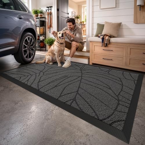 LUMI Outdoor Door Mat Traps & Hides Dirt 47x71, Outside Entrance - Image 4