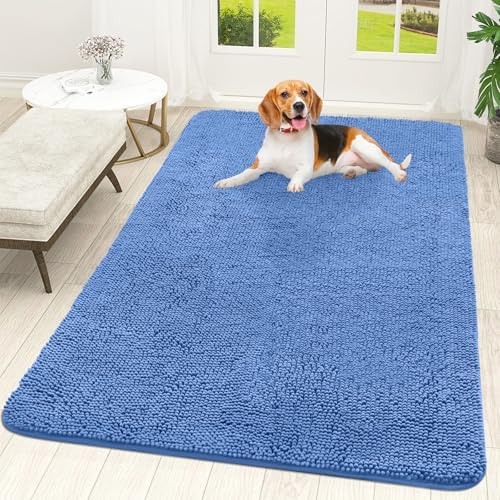 OLANLY Dog Door Mat for Muddy Paws 59x35, Super Absorbent Chenille Mud Mat by OLANLY