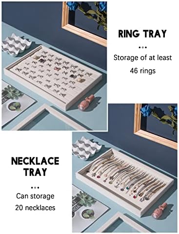 Coward Set of 5 Stackable Jewelry Organizer Tray Necklace Earring Box Storage - Image 4