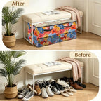 Colorful Watercolor Floral Shoe Organizer - Image 5