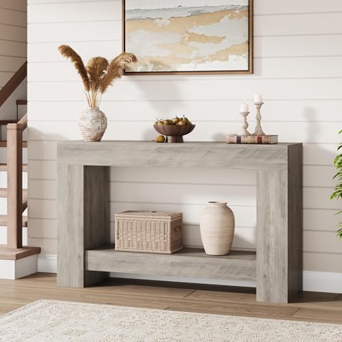 GarveeHome 47" Farmhouse 2-Tier Console Table by GarveeHome
