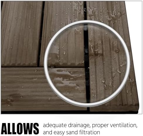 Yaheetech 27PCS Patio Floor Tiles Outdoor Interlocking Deck 12 x 12in - Image 5