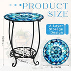 Cinnvoice Outdoor Side Table Small End Patio Porch Table - Image 3