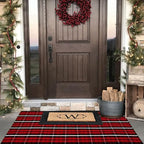 Buffalo Plaid Outdoor Rug, Layering Rug - Image 3