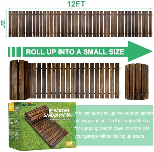 RELIANCER 12' Wooden Garden Pathway - Image 2