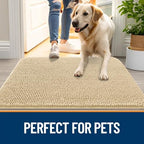 OLANLY Dog Door Mat for Muddy Paws 50x30, Super Absorbent Chenille Mud Mat - Image 6