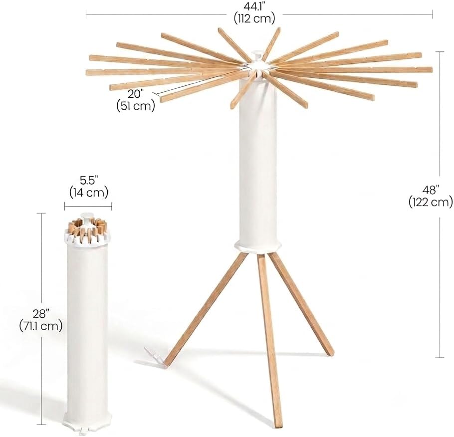 SUYU Clothes Drying Rack Foldable, Heavy Duty Tripod Laundry Drying Rack - Image 4