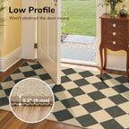 Lessymo Checkered Easy Jute 5x7 Rugs, Washable Patio Rug - Image 7
