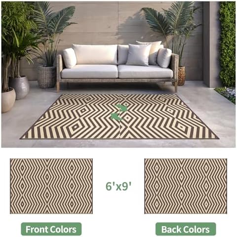 GENIMO Outdoor Rug, Waterproof Plastic Rugs - Image 2