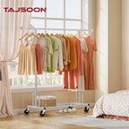 Tajsoon Clothes Rack Collapsible, Rolling Clothing Rack Heavy Duty - Image 2