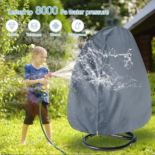 【Upgraded】RICHIE 90”x78” Patio Egg Chair Covers Waterproof & UV Resistant - Image 4