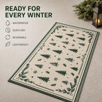 3x5 Ft Pine Tree Christmas Reversible Plastic Straw Outdoor Rug - Image 6