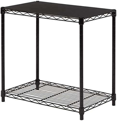 Amazon Basics 2-Shelf Stackable Storage, 13.3" D x 23.2" W x 22.2" H by AmazonBasics
