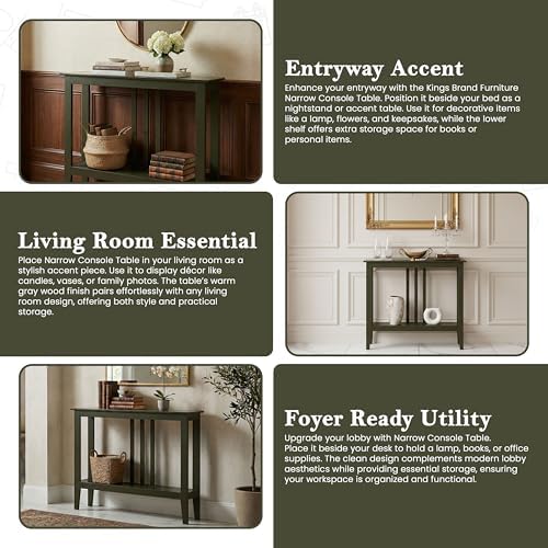 Kings Brand Narrow Console Table - Image 5