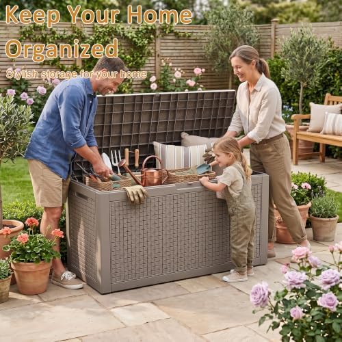 160 Gallon Outdoor Storage Box, Large Waterproof Patio Deck Box - Image 5