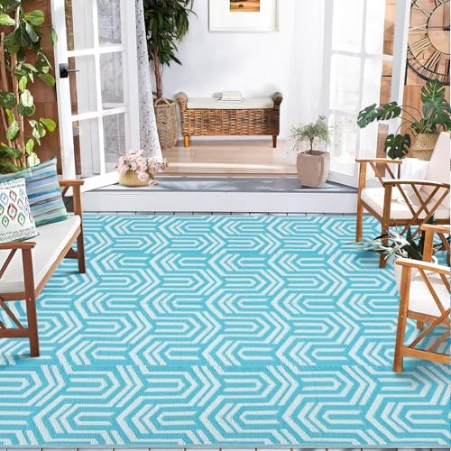 9x12 Outdoor Rug Waterproof Foldable Plastic Straw Carpet - Image 4
