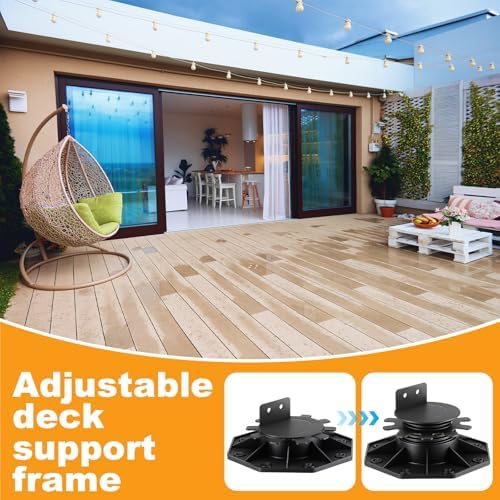 Timtin 24 Pack Adjustable Deck Support Pedestals, 1-3/16 to 2-3/8 in - Image 6