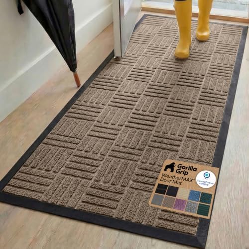 GORILLA GRIP WeatherMAX Door Mat, Indoor Outdoor Use by GorillaGrip