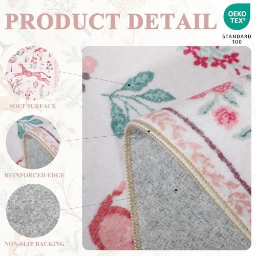 DUKINO 2x8 Washable Runner Rug, Non Slip Animal Kitchen Runner Rug - Image 4