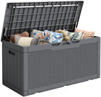 Flamaker Outdoor Storage Box 100 Gallon Waterproof Resin Deck Box by Flamaker