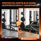 SUPERJARE 0.56'' Thick 144 Sq Ft Rubber Top Gym Flooring - Image 4