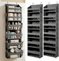 HOMELUX THEORY Over the Door Organizer, 100D Fabric, Dark Gray 2pc by HomeluxTheory