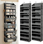 HOMELUX THEORY Over the Door Organizer, 100D Fabric, Dark Gray 2pc by HomeluxTheory