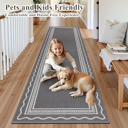 Ileading Runner Rug for Hallways 2.6x10ft Heavy-Duty Durable Entryway Floor Mat - Image 2