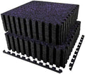 AIRHOP 0.56in Thick 96 Sq Ft Exercise Equipment Mats, 24 Tiles Upgraded Rubber by Airhop