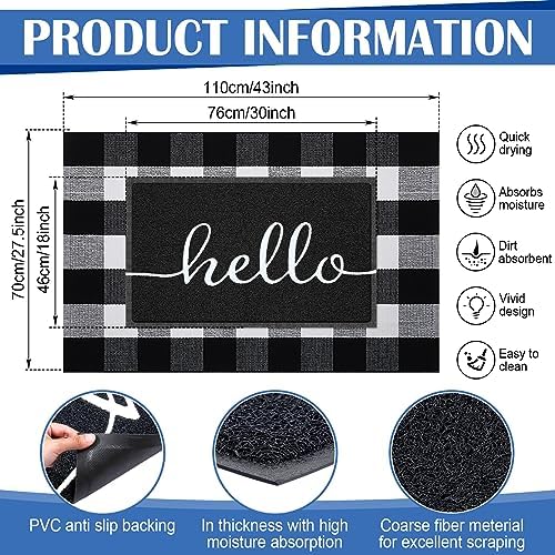 Geelin 2 Pcs Layered Hello Doormat - Image 3