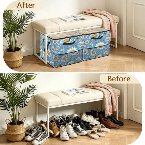 Daisy Floral Shoe Organizer for Closet - Image 5