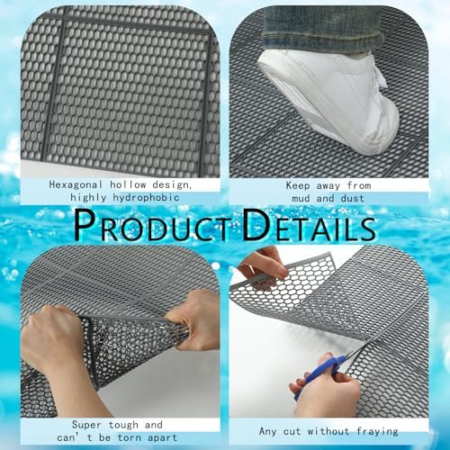 Tondiamo Pool Mats Non Slip Drainage Floor Pool Deck Mats, 1.5X 10 Ft - Image 3