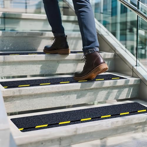 LifeGrip Reflective Anti Slip Stair Treads 6"x28" 10-Pack by LifeGrip