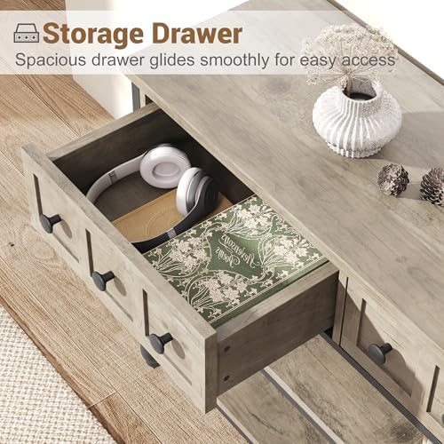 Garvee 52" Console Table with 3 Drawers, Roman Column Entryway Table, Narrow - Image 6