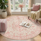 RELEANY Washable Area Rug, Round 4ft - Image 2